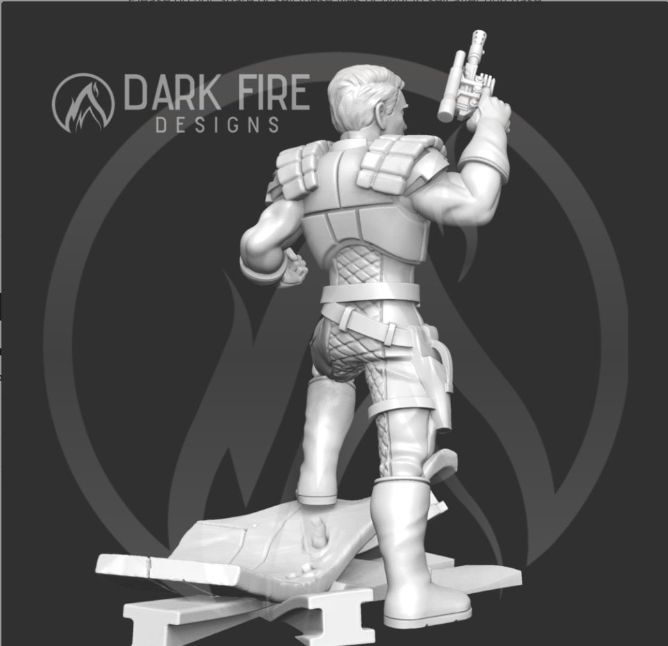 Dashing Smuggler Miniature - SW Legion Compatible (38-40mm tall) Multi-Piece Resin 3D Print - Dark Fire Designs - Gootzy Gaming