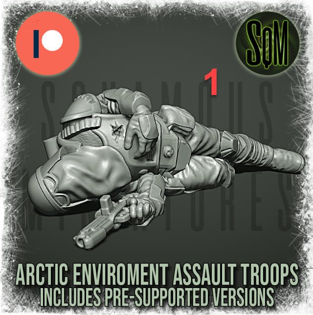 Defeated Arctic Environment Trooper - SW Legion Compatible Miniature (38-40mm tall) High Quality 8k Resin 3D Print - Squamous Miniatures - Gootzy Gaming