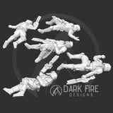 Defeated Authority Tropical Squad - 5 miniature bundle - SW Legion Compatible (38-40mm tall) Resin 3D Print - Dark Fire Designs - Gootzy Gaming