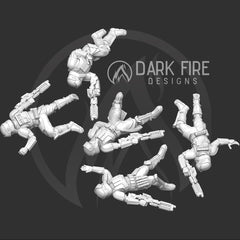 Defeated Authority Tropical Squad - 5 miniature bundle - SW Legion Compatible (38-40mm tall) Resin 3D Print - Dark Fire Designs - Gootzy Gaming