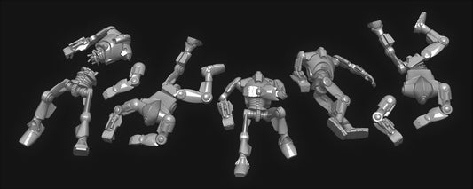 Defeated B - 2 Droid Trooper Squad - SW Legion Compatible (38 - 40mm tall) Multi - Piece Resin 3D Print - Dark Fire Designs - Gootzy Gaming