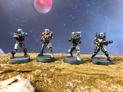Delta Squad Clone Commando Squad - 4 Mini Bundle - SW Legion Compatible (38 - 40mm tall) Multi - Piece Resin 3D Print - Dark Fire Designs - Gootzy Gaming