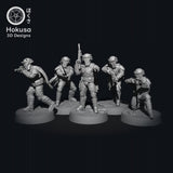 Demise Mando Infantry Miniatures - 5 Mini Bundle - SW Legion Compatible (38-40mm tall) Resin Multi-Piece 3D Print - Hokusa Designs - Gootzy Gaming