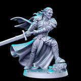 Diplomatic Elf Knight - Single Roleplaying Miniature for D&D or Pathfinder - 32mm Scale Resin 3D Print - RN EStudios - Gootzy Gaming