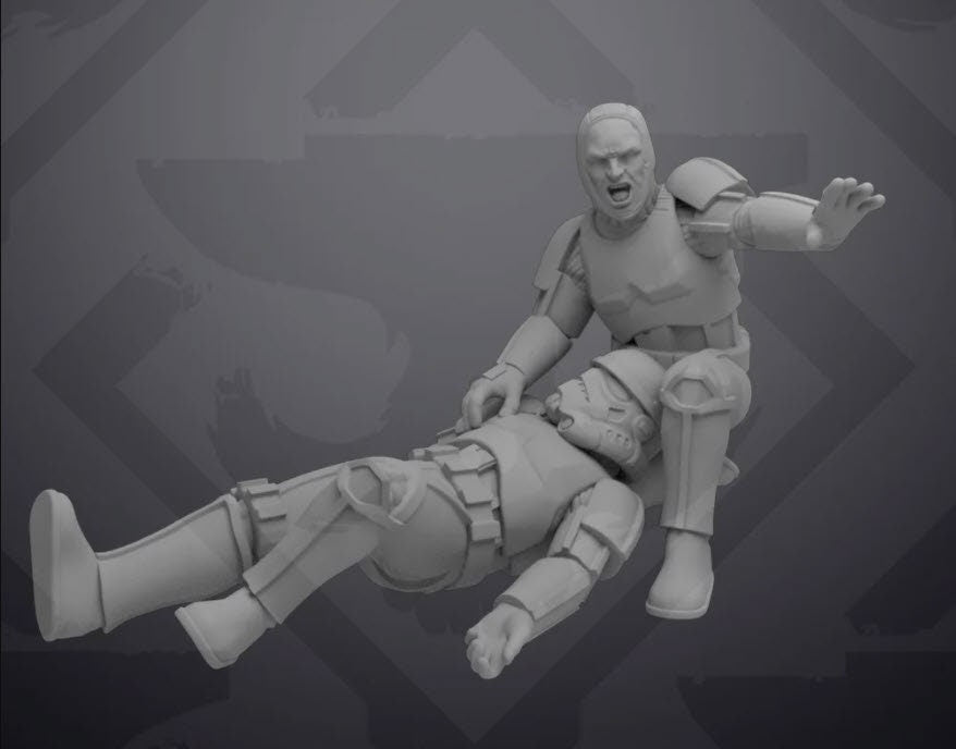 Downed Authority Crew Miniature - SW Legion Compatible Resin 3D Print - Skullforge Studios - Gootzy Gaming