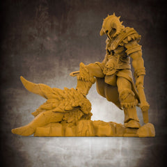 Dragon Slayer Barbarian Warrior - Roleplaying Mini for D&D or Pathfinder - 32mm Scale High Quality 8k Resin 3D Print - Lion Tower Miniatures - Gootzy Gaming