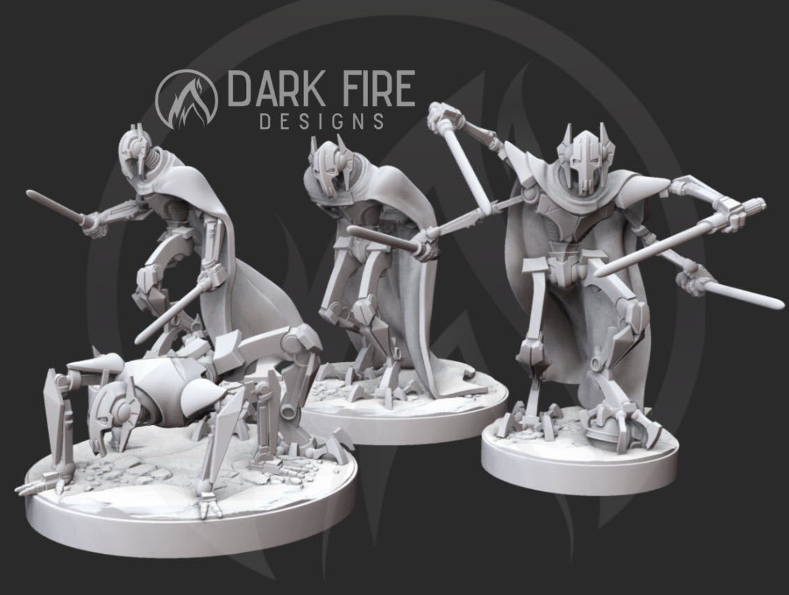 Dreadful Confederate General - SW Legion Compatible (38 - 40mm tall) Resin 3D Print - Dark Fire Designs - Gootzy Gaming