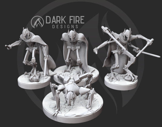 Dreadful Confederate General - SW Legion Compatible (38 - 40mm tall) Resin 3D Print - Dark Fire Designs - Gootzy Gaming