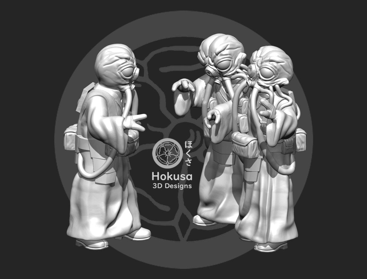 Drunk Tentacle Aliens - 4 Mini Bundle - SW Legion Compatible (38-40mm tall) Resin 3D Print - Hokusa Designs - Gootzy Gaming