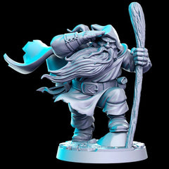 Dwarven Wanderer - Single Roleplaying Miniature for D&D or Pathfinder - 32mm Scale Resin 3D Print - RN EStudios - Gootzy Gaming