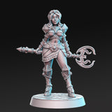 Emerald, Bejeweled White Mage / Wizard - Single Roleplaying Miniature for D&D or Pathfinder - 32mm Scale Resin 3D Print - RN EStudios - Gootzy Gaming