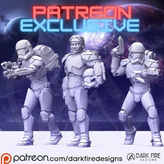 Enhanced Recon Clone Trooper Miniature - SW Legion Compatible (38 - 40mm tall) Multi - Piece Resin 3D Print - Dark Fire Designs - Gootzy Gaming