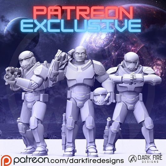 Enhanced Smasher Clone Miniature - SW Legion Compatible (38 - 40mm tall) Multi - Piece Resin 3D Print - Dark Fire Designs - Gootzy Gaming