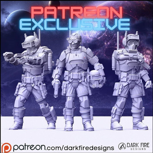 Enhanced Technology Clone Miniature - SW Legion Compatible (38 - 40mm tall) Multi - Piece Resin 3D Print - Dark Fire Designs - Gootzy Gaming