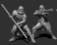 Evictor Trooper Miniatures - 2 Mini Bundle - SW Legion Compatible (38-40mm tall) Resin 3D Print - Skullforge Studios - Gootzy Gaming