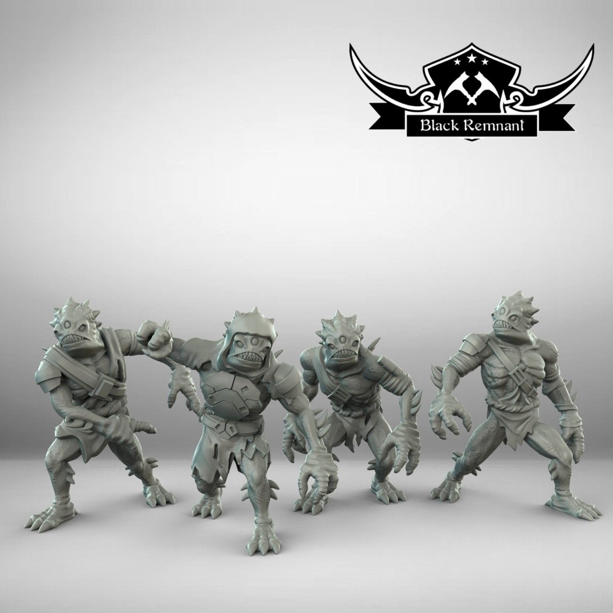 Evolved Space Ghoul Miniatures - 4 Miniature Bundle - SW Legion Compatible (38-40mm tall) Resin 3D Print - Black Remnant - Gootzy Gaming