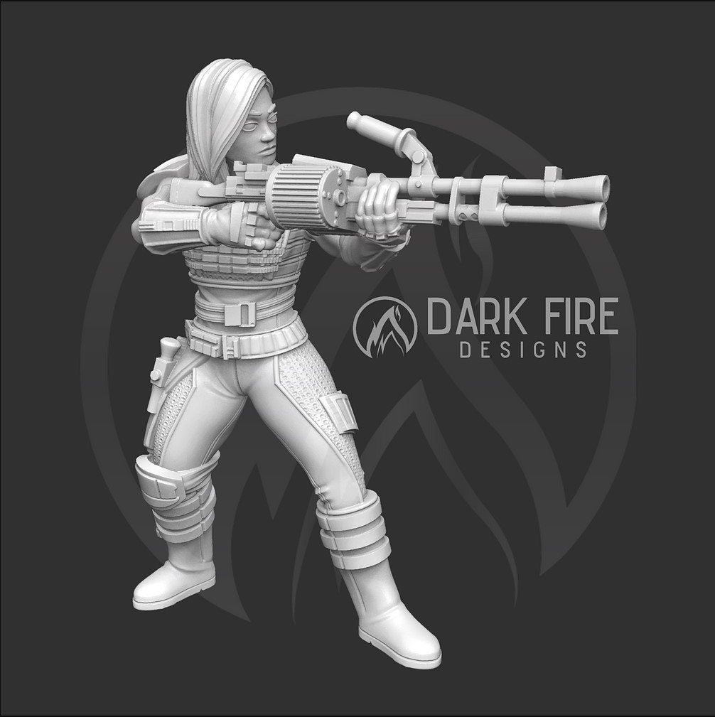 Ex-Dropper Rebel Trooper Miniature - SW Legion Compatible (38-40mm tall) Resin 3D Print - Dark Fire Designs - Gootzy Gaming