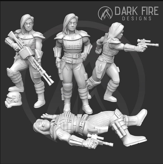 Ex - Dropper Rebel Trooper Miniature - SW Legion Compatible (38 - 40mm tall) Resin 3D Print - Dark Fire Designs - Gootzy Gaming