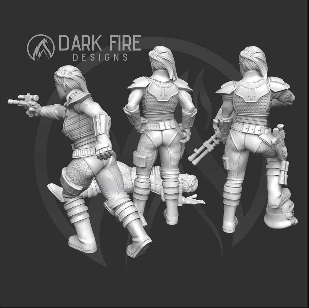 Ex - Dropper Rebel Trooper Miniature - SW Legion Compatible (38 - 40mm tall) Resin 3D Print - Dark Fire Designs - Gootzy Gaming