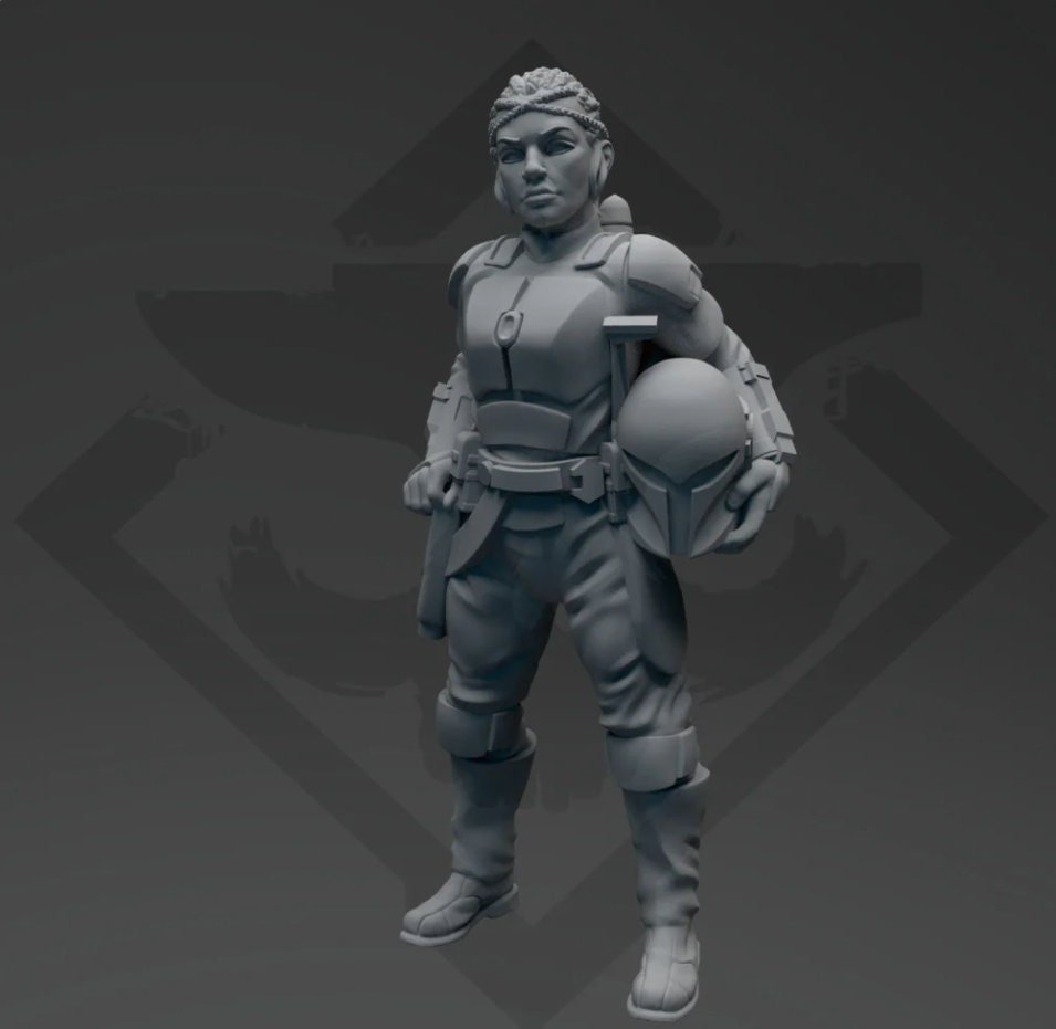 Exiled Valkyrie Braids Miniature - SW Legion Compatible (38 - 40mm tall) Resin 3D Print - Skullforge Studios - Gootzy Gaming