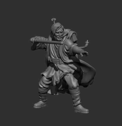 Exiled Wizard Master Miniature - SW Legion Compatible (38 - 40mm tall) Resin 3D Print - Skullforge Studios - Gootzy Gaming