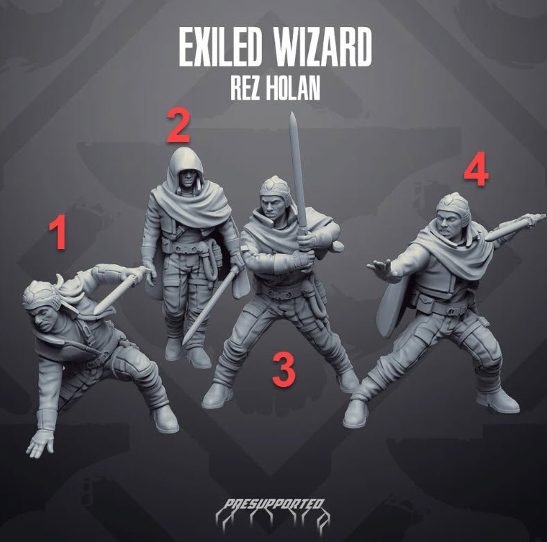 Exiled Wizard Rez Holan - SW Legion Compatible Miniature (38 - 40mm tall) High Quality 8k Resin 3D Print - Skullforge Studios - Gootzy Gaming