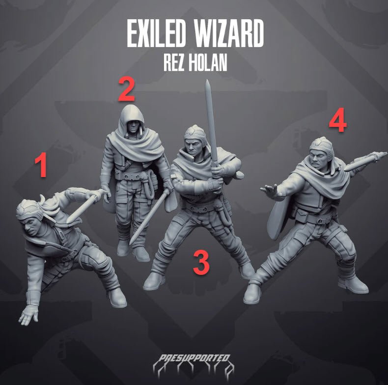 Exiled Wizard Rez Holan - SW Legion Compatible Miniature (38-40mm tall) High Quality 8k Resin 3D Print - Skullforge Studios - Gootzy Gaming