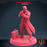 Eyepatch Agent Leader (Version B) Superhero Resin Miniature - MCP/Crisis Protocol Compatible (40mm tall) Resin 3D Print - Trident Studios - Gootzy Gaming