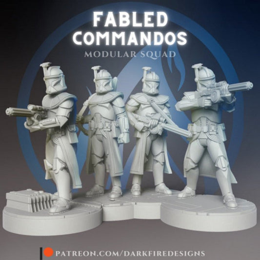 Fabled Mun-10 P1 ARC Commandos Squad - SW Legion Compatible (38-40mm tall) Multi-Piece High Quality 8k Resin 3D Print - Dark Fire Designs - Gootzy Gaming