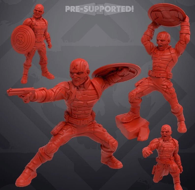 Fallen Agent Superhero Miniature - MCP/Crisis Protocol Compatible (40mm tall) Resin 3D Print - Skullforge Studios - Gootzy Gaming