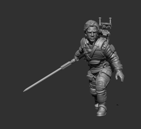 Fallen Knight Miniature SW Legion Compatible (38-40mm tall) Resin 3D Print - Skullforge Studios - Gootzy Gaming