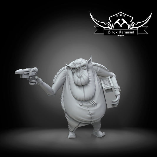 Fat Alien Arms Dealer Miniature - SW Legion Compatible (38-40mm tall) Resin 3D Print - Black Remnant - Gootzy Gaming