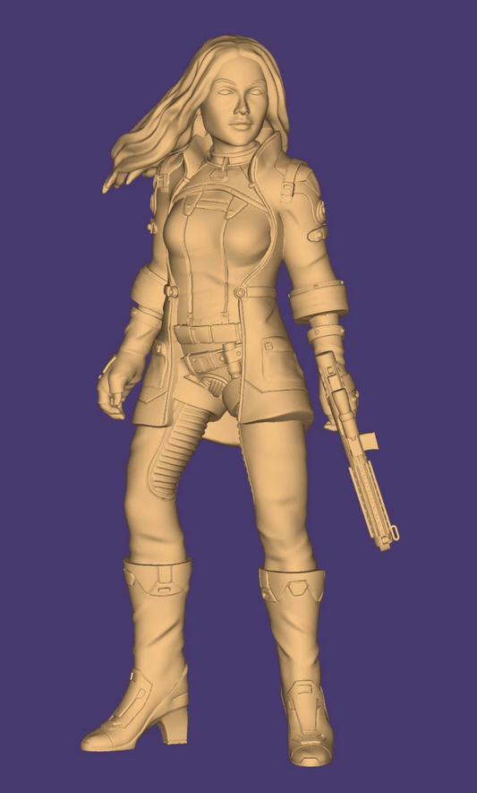 Female Ace Smuggler Miniature - SW Legion Compatible (38-40mm tall) Resin 3D Print - Gootzy Gaming - Gootzy Gaming