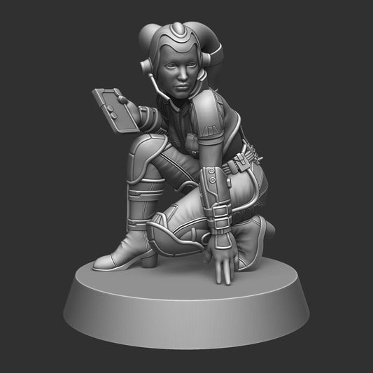 Female Alien Scout Miniature - SW Legion Compatible (38-40mm tall) Resin 3D Print - Gootzy Gaming - Gootzy Gaming