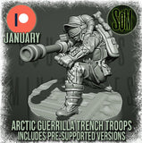 Female Arctic Guerrilla Alien Sniper - SW Legion Compatible Miniature (38-40mm tall) High Quality 8k Resin 3D Print - Squamous Miniatures - Gootzy Gaming