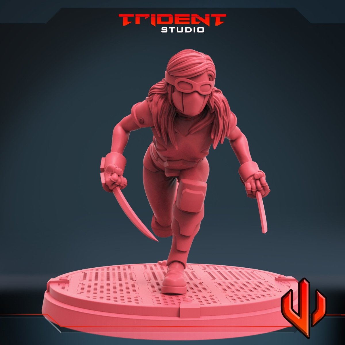 Female Claw Badger (Version B) Resin Miniature - MCP/Crisis Protocol Compatible (40mm tall) Resin 3D Print - Trident Studios - Gootzy Gaming