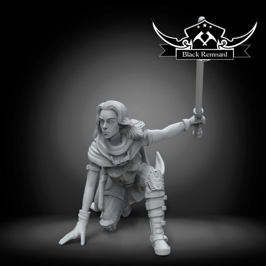 Female Emperor's Assistant - Single Miniature - SW Legion Compatible (38-40mm tall) Resin 3D Print - Black Remnant - Gootzy Gaming