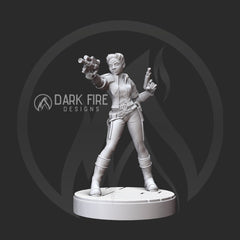 Female Gunslinger Scoundrel Miniature - SW Legion Compatible (38 - 40mm tall) Resin 3D Print - Dark Fire Designs - Gootzy Gaming