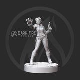 Female Gunslinger Scoundrel Miniature - SW Legion Compatible (38-40mm tall) Resin 3D Print - Dark Fire Designs - Gootzy Gaming