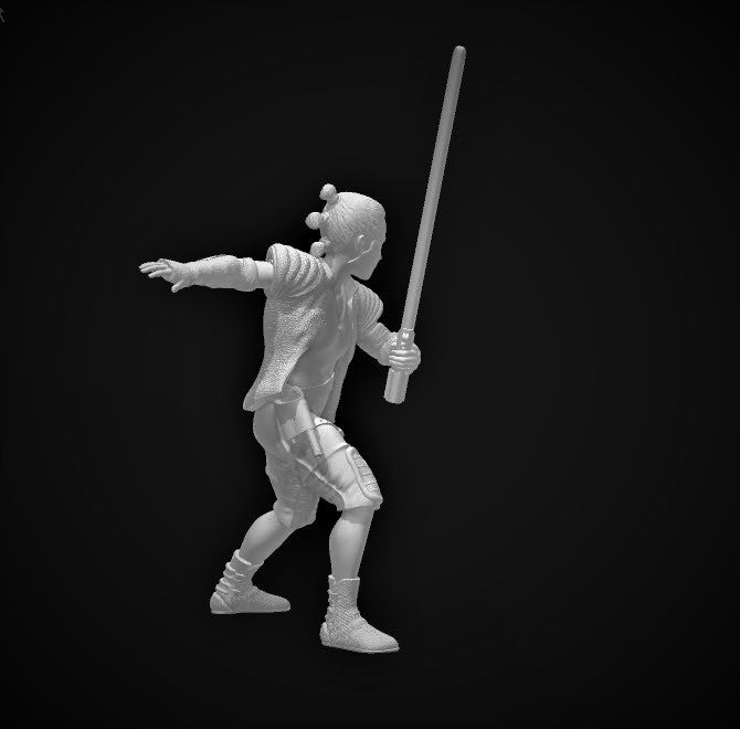 Female Knight of the New Saga Miniature - SW Legion Compatible (38 - 40mm tall) Resin 3D Print - Gootzy Gaming - Gootzy Gaming