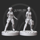Female Smuggling Scoundrel Miniature - SW Legion Compatible (38-40mm tall) Multi-Piece Resin 3D Print - Dark Fire Designs - Gootzy Gaming