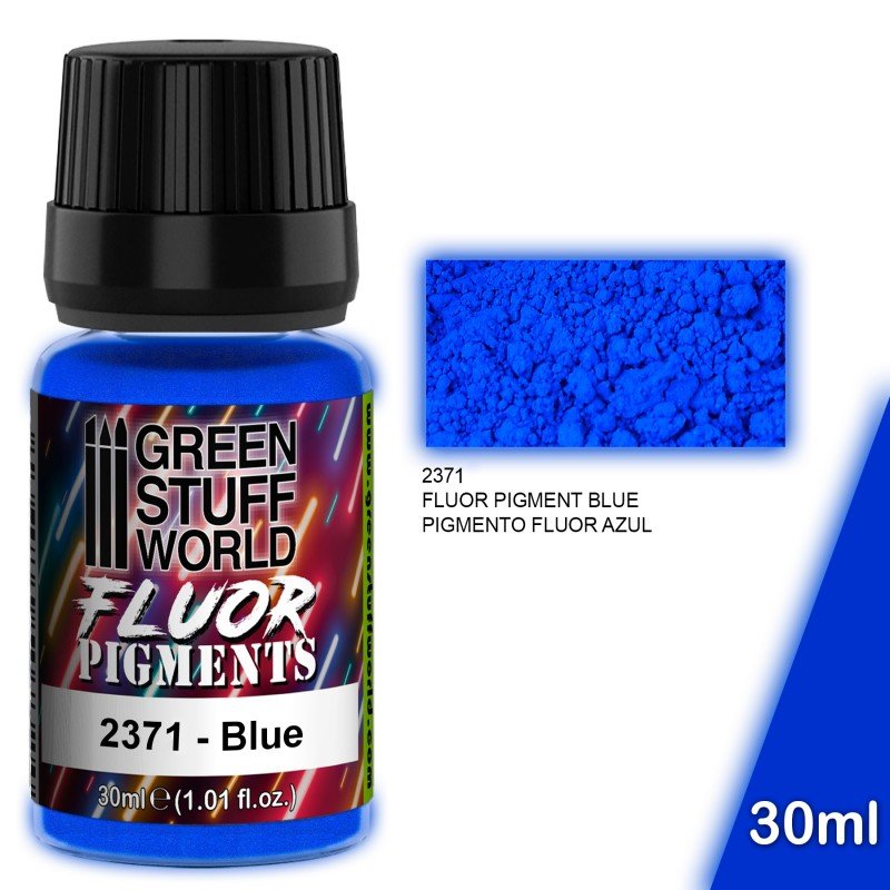 FLUOR Blue - Fluorescent Pigment Powder - Green Stuff World - 30 mL bottle - Gootzy Gaming