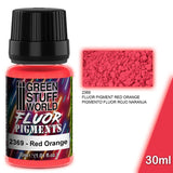 FLUOR Red Orange - Fluorescent Pigment Powder - Green Stuff World - 30 mL bottle - Gootzy Gaming