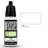 FLUOR White - Acrylic Fluorescent Paint - Green Stuff World - 17 mL dropper bottle - Gootzy Gaming