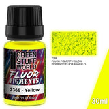 FLUOR Yellow - Fluorescent Pigment Powder - Green Stuff World - 30 mL bottle - Gootzy Gaming