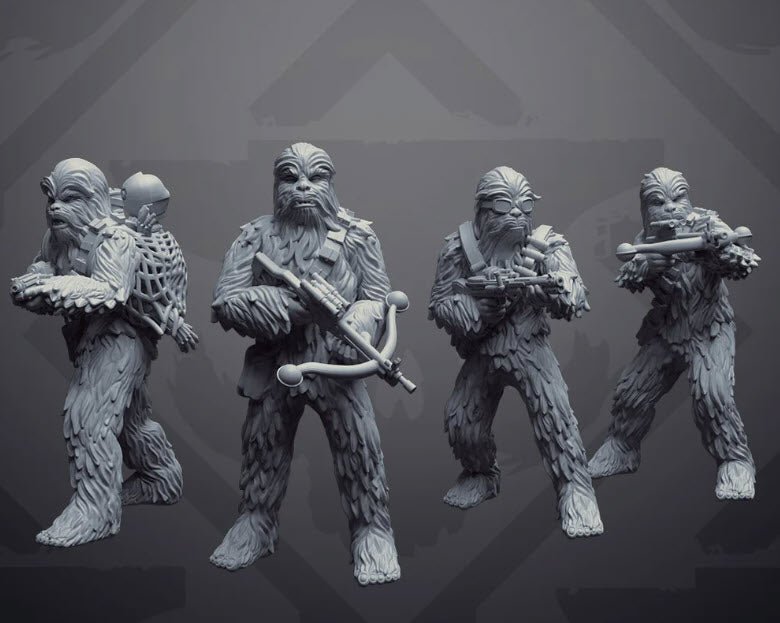 Furball Canine Copilot - Single Miniature - SW Legion Compatible (38 - 40mm tall) Resin 3D Print - Skullforge Studios - Gootzy Gaming
