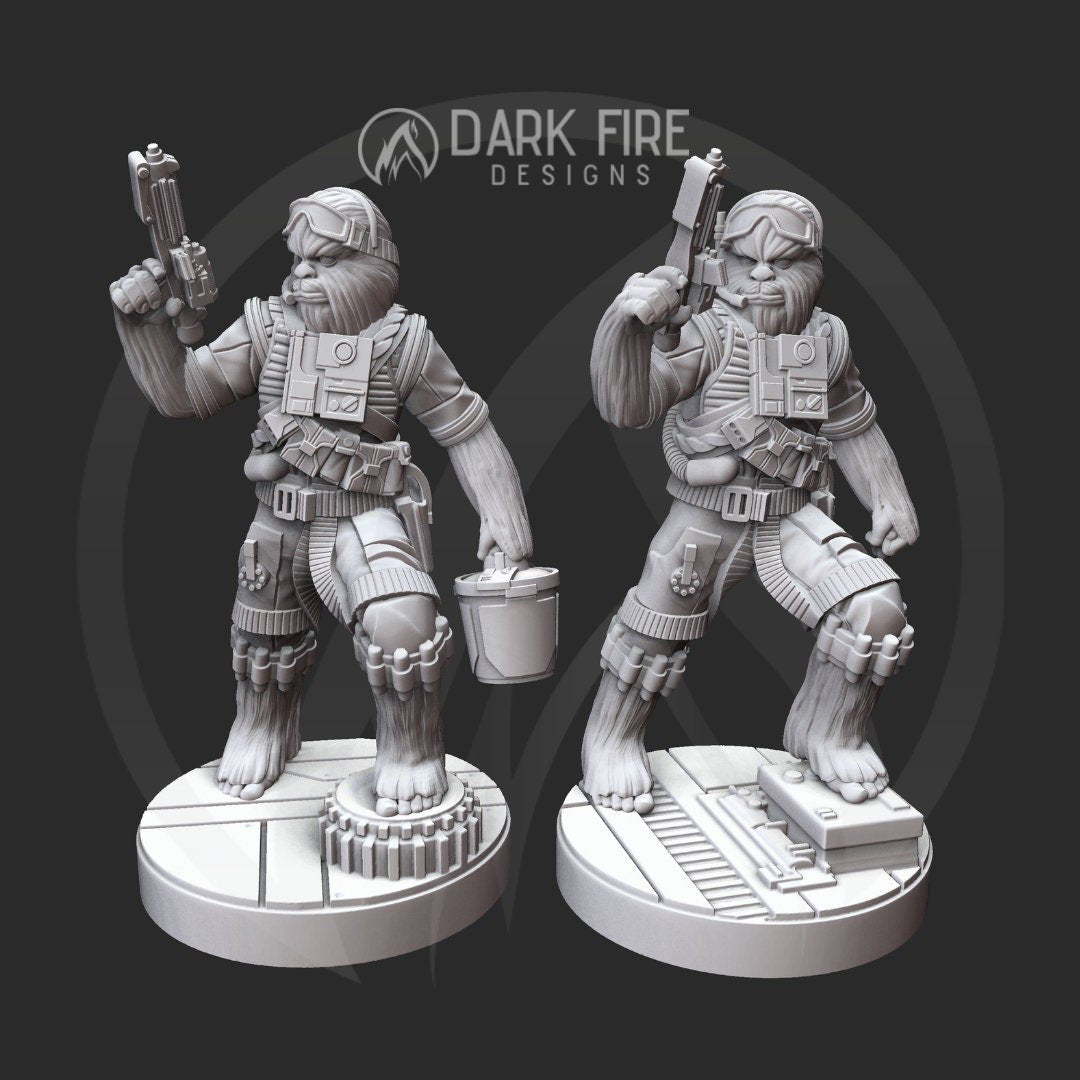 Furry Scoundrel Miniature - SW Legion Compatible (38 - 40mm tall) Resin 3D Print - Dark Fire Designs - Gootzy Gaming