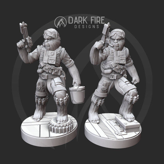 Furry Scoundrel Miniature - SW Legion Compatible (38 - 40mm tall) Resin 3D Print - Dark Fire Designs - Gootzy Gaming