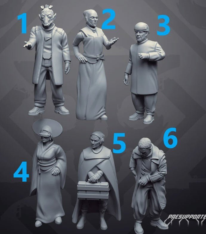 Galactic High Class Citizen - Single Miniature - SW Legion Compatible (38 - 40mm tall) Resin 3D Print - Skullforge Studios - Gootzy Gaming