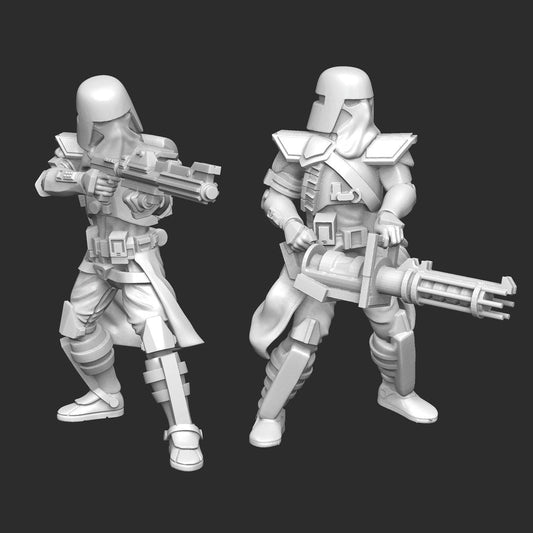 Galactic Marine Clone Trooper Heavies Miniature - SW Legion Compatible (38 - 40mm tall) Multi - Piece Resin 3D Print - Dark Fire Designs - Gootzy Gaming